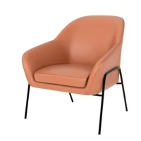 fauteuil terracotta  en cuir synthétique