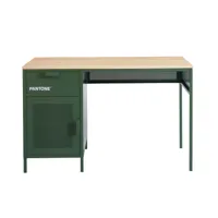 bureau 1 porte 1 tiroir en métal pantone l120cm vert