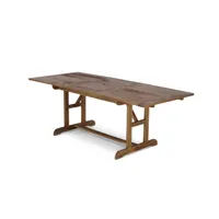 table de jardin extensible en bois 150/210×90 cm