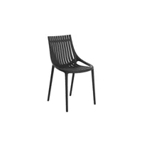 chaise plastique noir 46x81x51 cm
