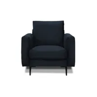 fauteuil 1 place velours bleu