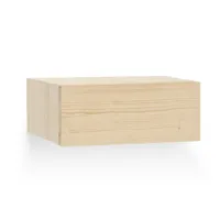 table de chevet flottante en bois de sapin naturel 15x40cm