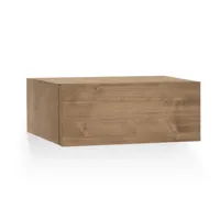 table de chevet en bois suspendue marron vieillie