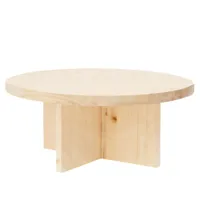table basse ronde en bois de sapin naturel ø80x33,2cm
