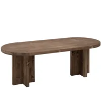 table basse en bois de sapin marron 120x40cm