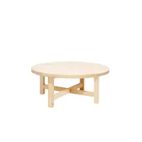 table basse en bois de sapin naturel ø80x35cm