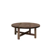 table basse en bois de sapin marron ø80x35cm