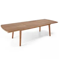 table de jardin extensible en bois d'eucalyptus