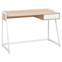 bureau blanc bois 120 x 60 cm