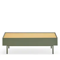 table basse en bois 110x60cm vert amande