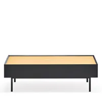 table basse en bois 110x60cm noir