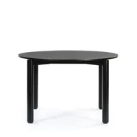 table à manger ronde en bois d120cm noir