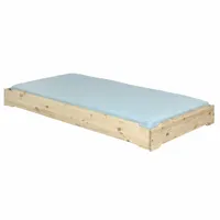 lit empilable avec matelas bois massif 90x190 cm