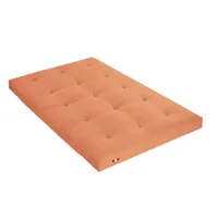 matelas futon coeur latex ferme 13cm orange 140x200