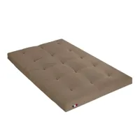 matelas futon coton traditionnel, 13cm taupe 140x200