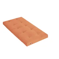 matelas futon coeur latex ferme 13cm orange 90x200
