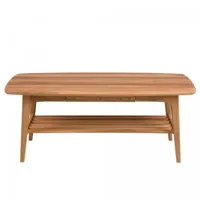 table basse rectangulaire avec rangements en bois 130x70cm
