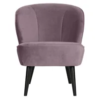 fauteuil velours lila
