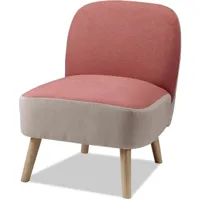 fauteuil scandinave en tissu bicolore