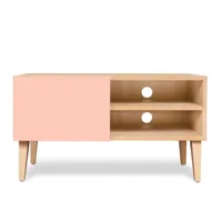 petit meuble tv en rose blush, 2 portes – 50*90*40