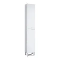 armoire à colonnes effet bois blanc brillant 188x25 cm