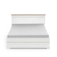lit 2 tiroirs et 2 niches 160x200 cm blanc