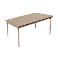 table extensible 6 à 10 personnes 100x180/240 cm en aluminium muscade