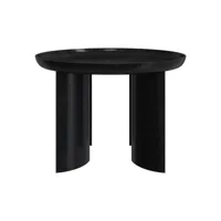 table basse ronde noire en bois de manguier d60 cm
