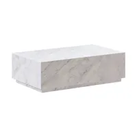 table basse rectangulaire en marbre blanc