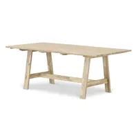 table de jardin en bois 200x100 couleur claire
