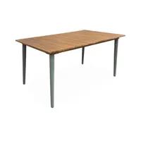 table de jardin bois et acier 150cm