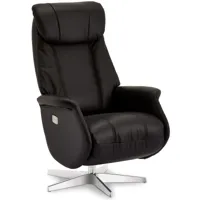 fauteuil relax electrique en cuir noir