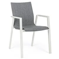 fauteuil de jardin aluminium blanc cassé