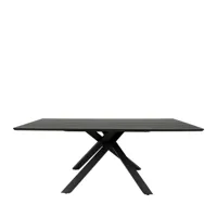 table à manger en bois 200x95 noir