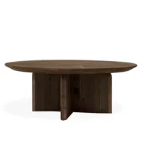 table basse ronde en bois de sapin marron ø80x30,2cm