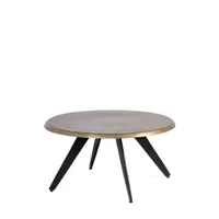 table basse en aluminium couleur bronze ø 80 cm