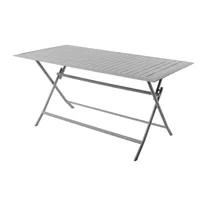 table pliante rectangle en aluminium gris clair