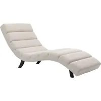 chaise longue en polyester crème