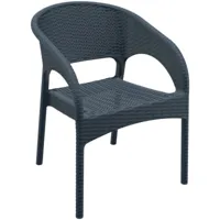 fauteuil moderne pour extérieur (lot de 4) empilable