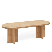 table basse en bois de sapin marron 120x40cm