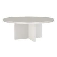table basse ronde, plateau résistant mdf 3cm taupe 100cm