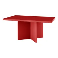 table basse 100x50cm plateau résistant mdf 3cm, rouge flamme 100x60cm