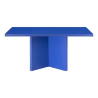 table basse 100x50cm plateau résistant mdf 3cm, bleu prusse 100x60cm