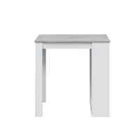 table haute bar/cuisine avec étagère intégrée - h105 x l103 cm