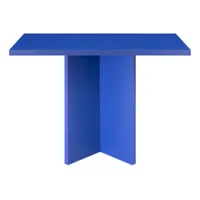 table de salle à manger carrée panneau stratifié 3cm bleu prusse 100cm