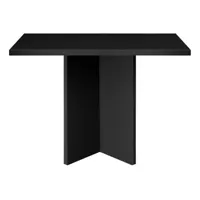 table de salle à manger carrée laquée mdf 3cm noire 100x100cm