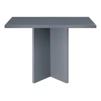 table de salle à manger carrée laquée mdf 3cm gris 100x100cm