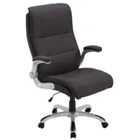 chaise de bureau réglable pivotante en tissu gris foncé