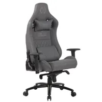 chaise de bureau réglable pivotant en véritable cuir gris
