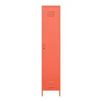 armoire haute avec 1 porte en métal orange